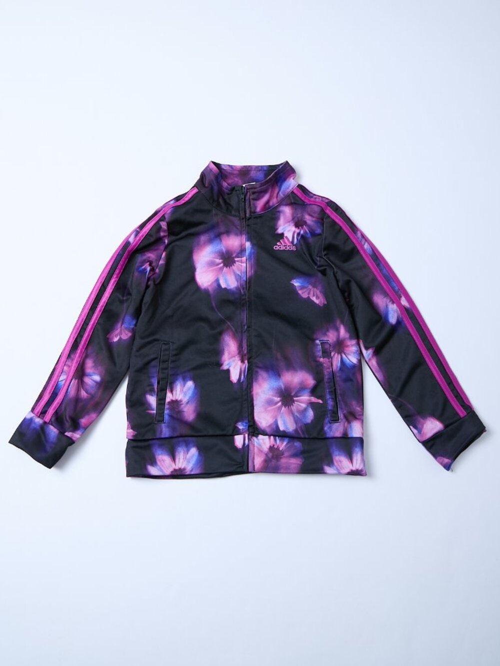 Adidas Cosmo Tricot Track Jacket Watercolor Floral Black Plum Kids unisex 5